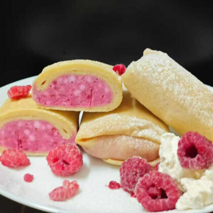 Блинчики с творогом и малиной 8шт.