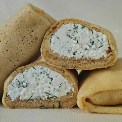 Блинчики с творогом и укропом 8шт.
